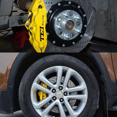 4-Kolben-Rennsattel Chevrole Big Brake Kit 355 * 28 mm High Carbon Disc Racing und Bremsbeläge für Trax 17-Zoll-Felge