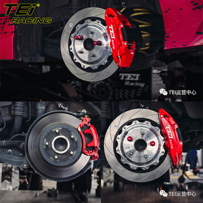Hintere große Bremskit 4 Kolben EPB-Kaliber mit 355x28mm Rotor BBK Auto Bremssystem für Toyota Camry 19 Zoll Auto Felge
