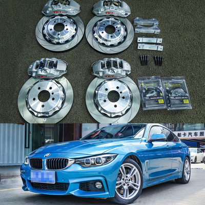 kaufen Aluminium-BMW-Großbremsgerät für 4er Serie 18 Zoll-Autoreifen Vorder- und Hinterrand 4 Kolbenbremsgerät Automatikbremssystem Online-Herstellung