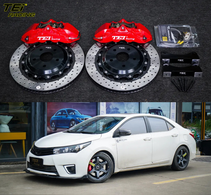 Front-Big Brake Kit 4 Kolbenhalter mit 378x32mm Rotor BBK Automatikbremssystem für Toyota Corolla 18 Zoll Autofelge