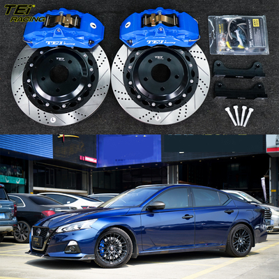 Front-Big Brake Kit 4 Kolbenhalter mit 355x32mm Rotor BBK Automatikbremssystem für Nissan Teana 18 Zoll Felge