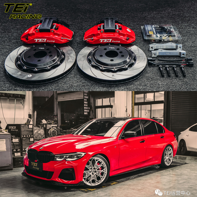 Hintere große Bremskit 4 Kolbenhalter mit 355*32 mm Rotor BBK Automatikbremssystem für BMW 3er G20 20 Zoll Felge