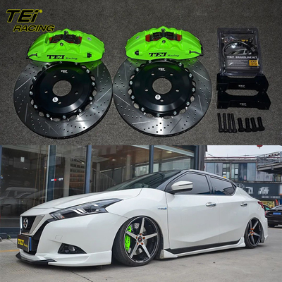 Front-Big Brake Kit 4 Kolben-Kaliber mit 355x28mm Rotor BBK Automatikbremssystem für Nissan Bluebird 17 Zoll Felge
