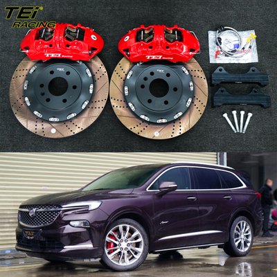 Vordere große Bremskit 6 Kolben-Kaliber mit 405x34mm Rotor BBK Automatikbremssystem für Buick Enclave 20 Zoll Autofelge